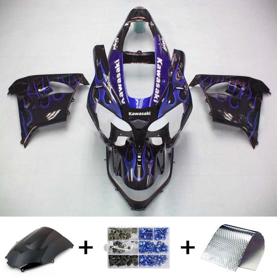 2002-2003 カワサキ ZX9R インジェクションフェアリングキット ボディワーク プラスチック ABS #107