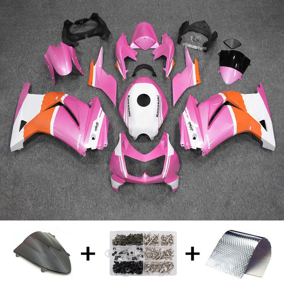 インジェクションフェアリングキット ボディワーク プラスチック ABS カワサキ EX250 Ninja250R 2008-2012 に適合
