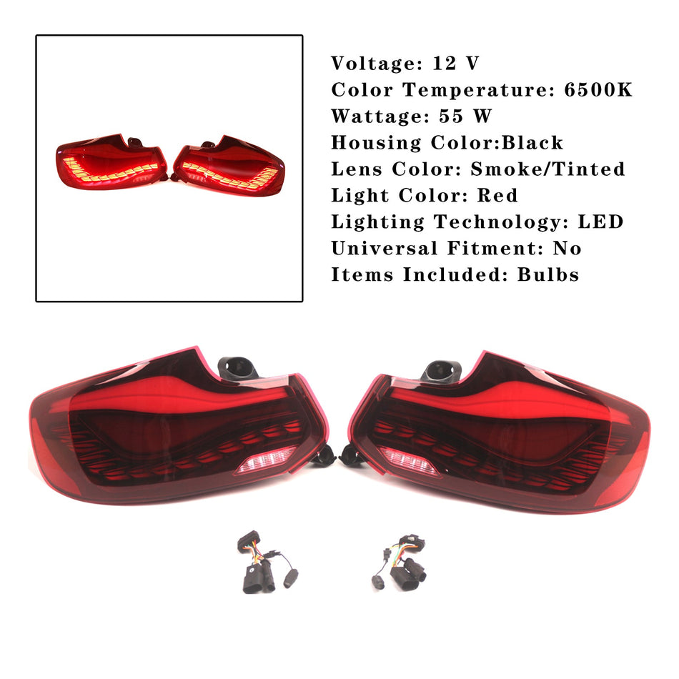 2014-2019 BMW 2シリーズ F22 F23 F87 228i、230i L&amp;R レッドLEDテールライト リアランプアセンブリ 63219491591