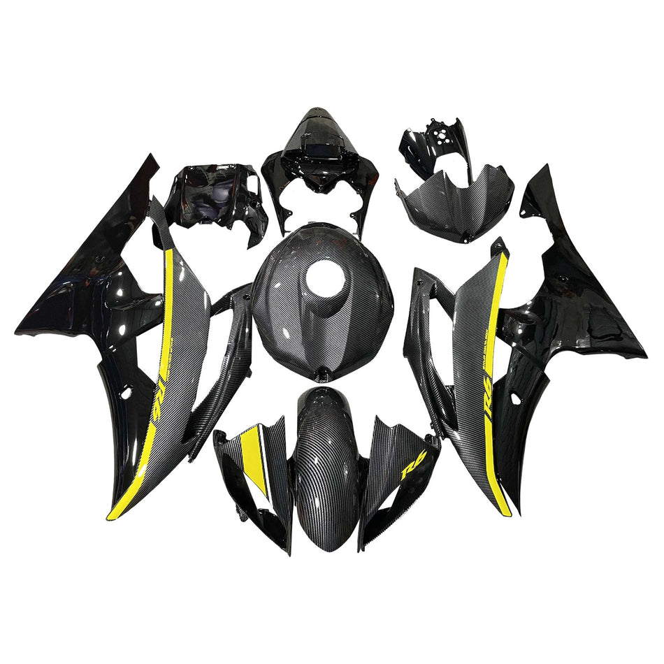インジェクションフェアリングキット ボディワーク プラスチック ABS ヤマハ YZFR6 YZF-R6 2008-2016用