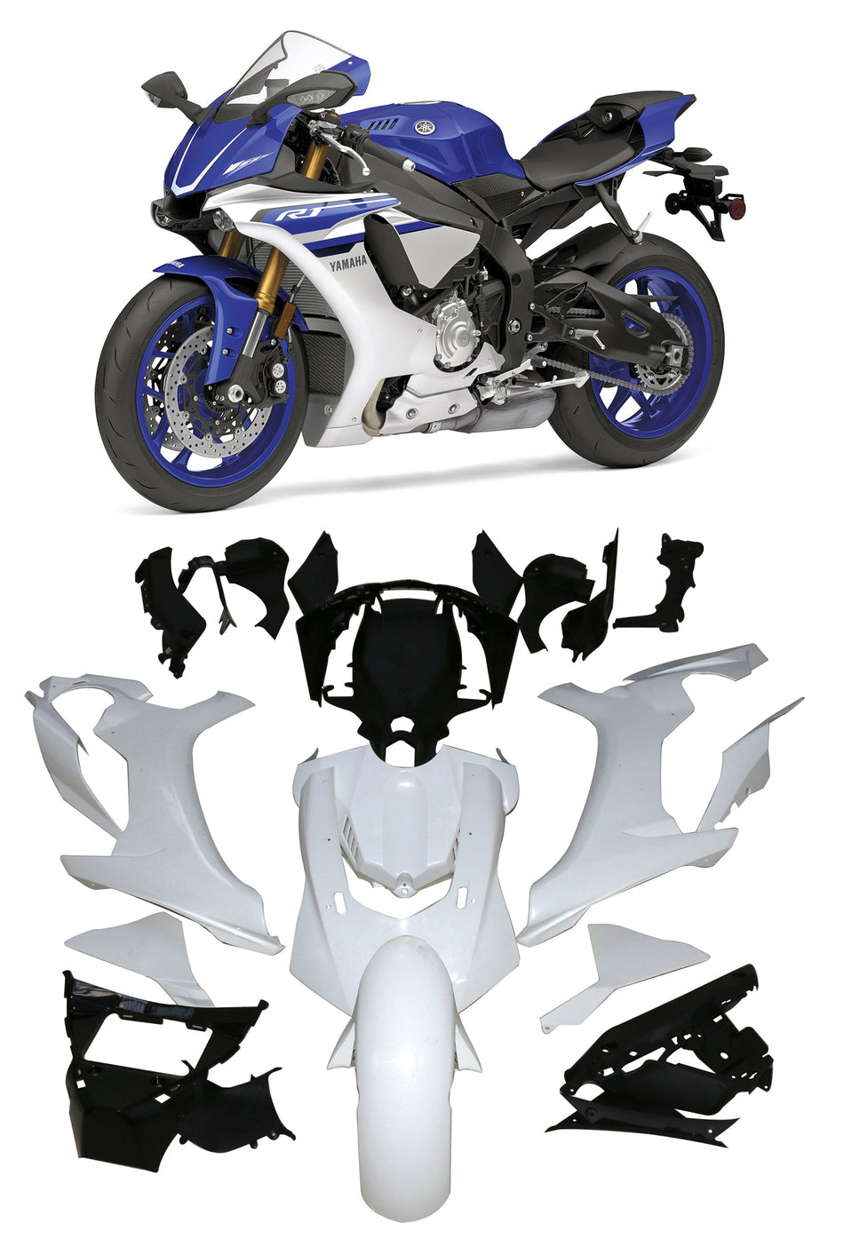 2015-2019 ヤマハ YZF 1000 R1 インジェクションフェアリングキット ボディワーク プラスチック ABS