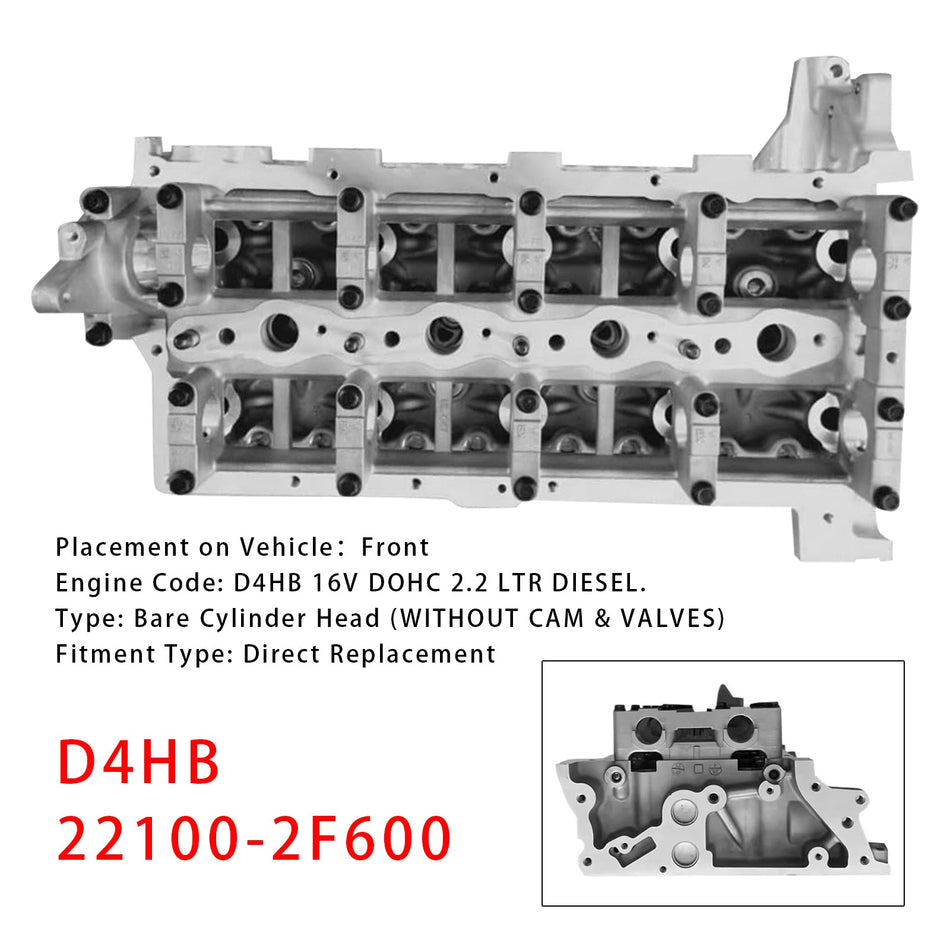 2009-2017 ヒュンダイ サンタフェ &amp; グランド サンタフェ D4HB ベアシリンダーヘッド 22100-2F600
