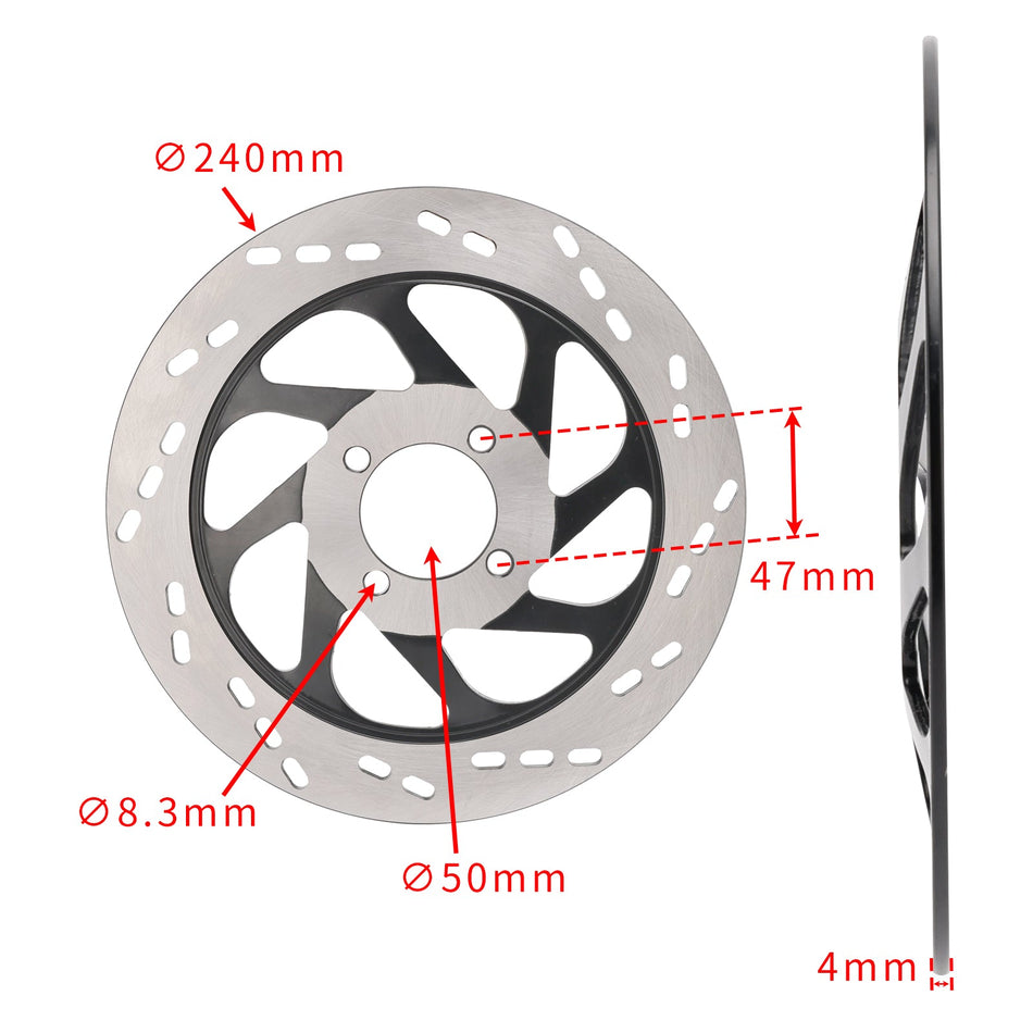 スズキ EN125 EN125-2A 3A 3F EN150 EN150-A用 240MM フロントブレーキローターディスク