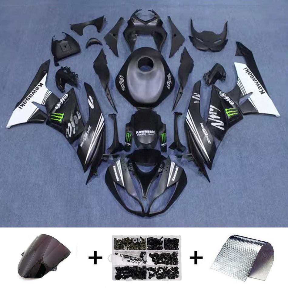 インジェクションフェアリングキット ボディワーク プラスチック ABS カワサキ ZX6R 636 2009-2012 に適合