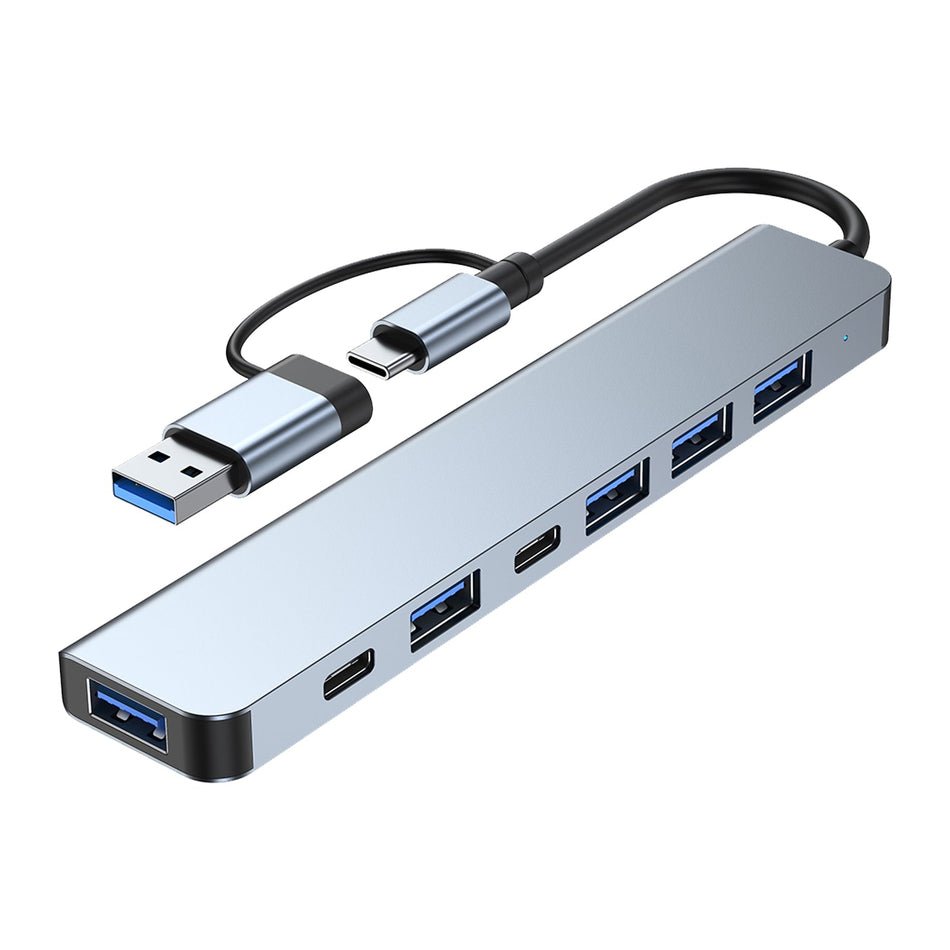 USB + タイプ C デュアル インターフェイス 7 in 1 USBC ハブ アダプター ドック usb3.0+USB 2.0*2+SD+TF