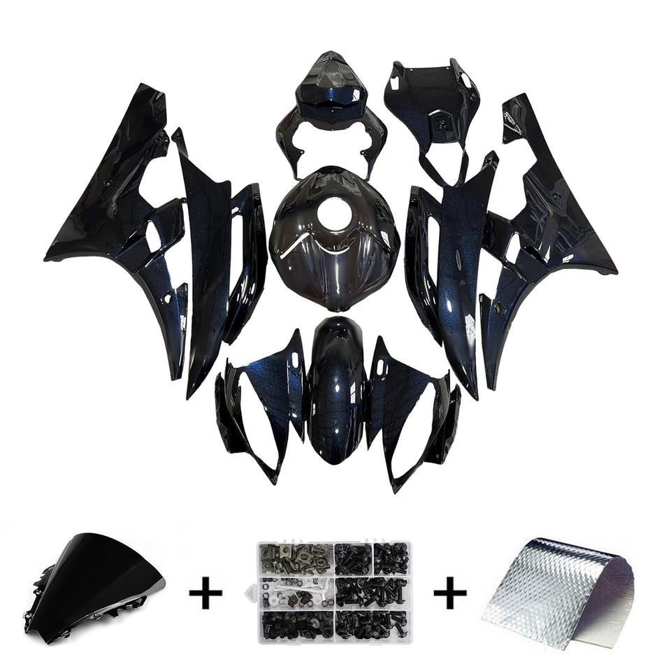 インジェクションフェアリングキット ボディワーク プラスチック ABS ヤマハ YZFR6 YZF-R6 2006-2007用