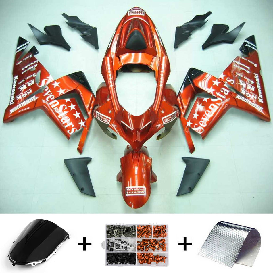 2004-2005 カワサキ ZX10R Amotopart インジェクションフェアリングキット ボディワーク プラスチック ABS #105