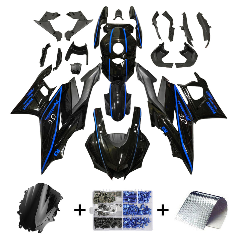 2022-2023 ヤマハ YZF-R3 R25 インジェクションフェアリングキット ボディワーク プラスチック ABS