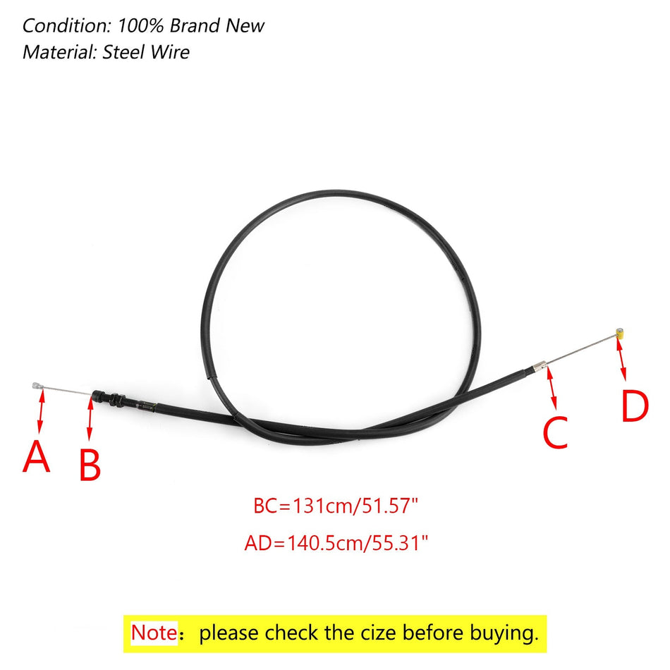 ヤマハ YZF-R1 2009-14 用オートバイクラッチケーブルスチールワイヤー交換用ブラック汎用