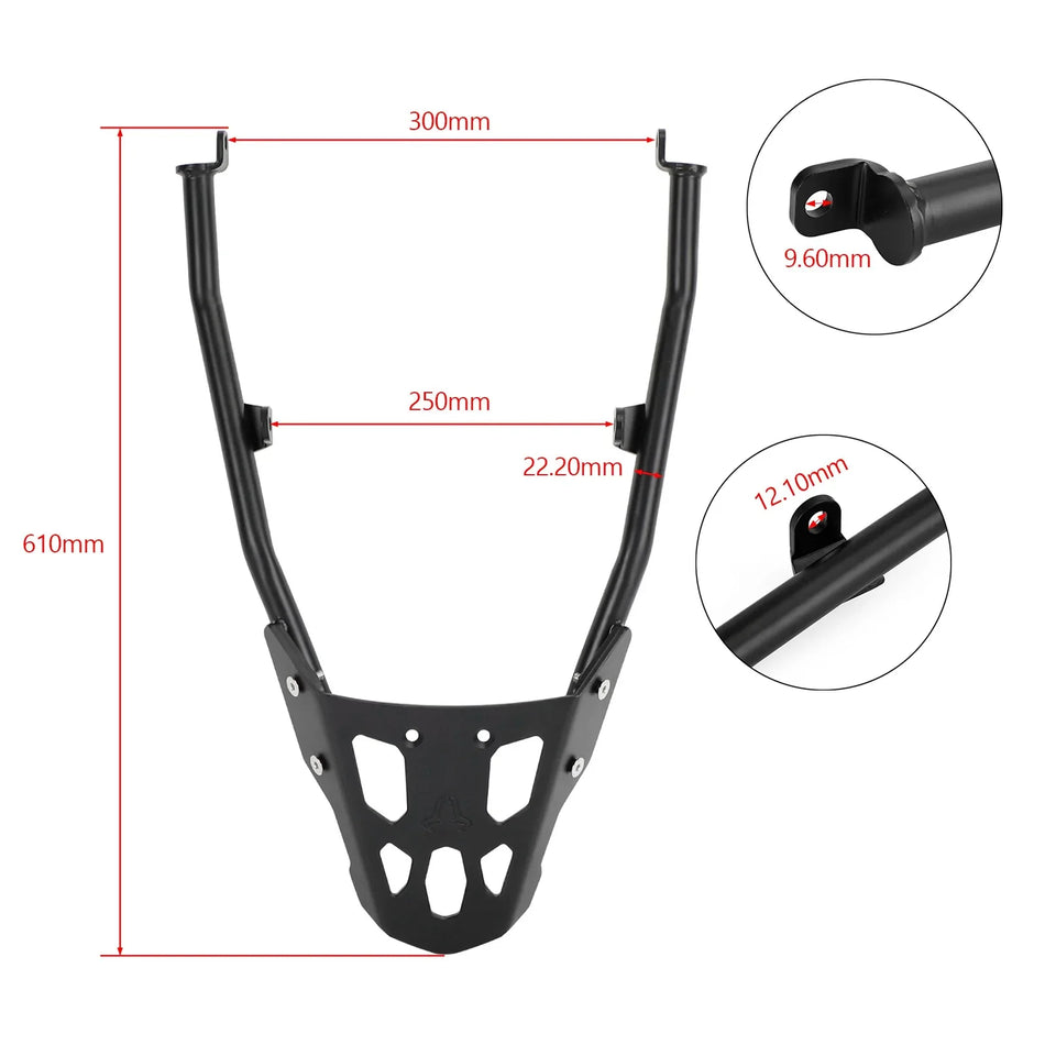 2021-2022 ヤマハ MT09 MT-09 &amp; SP シートラック マットブラック リアラゲッジキャリア