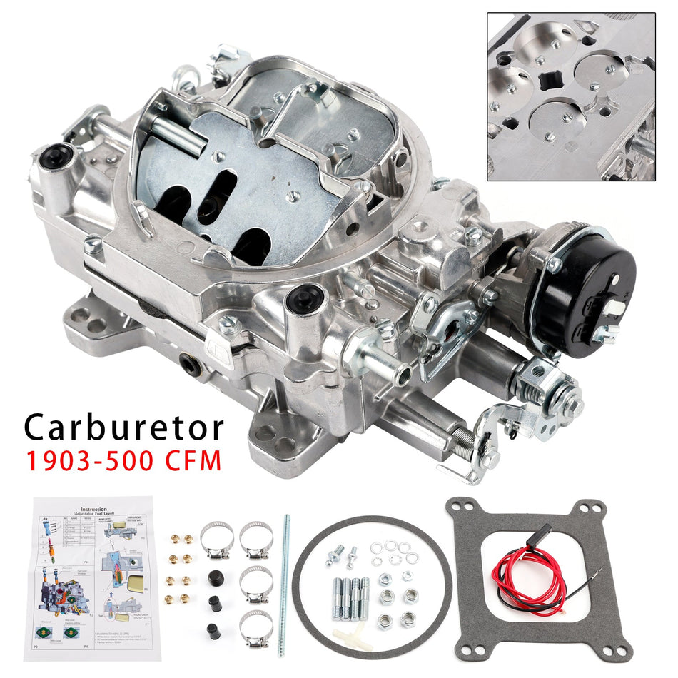 1903年式キャブレター 500 CFM 4バレル Avs2シリーズ用 電動チョーク スクエアフランジ