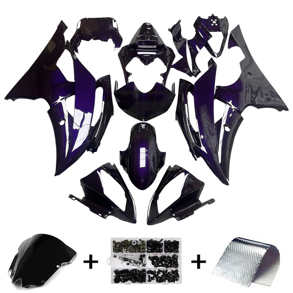 インジェクションフェアリングキット ボディワーク プラスチック ABS ヤマハ YZFR6 YZF-R6 2008-2016用