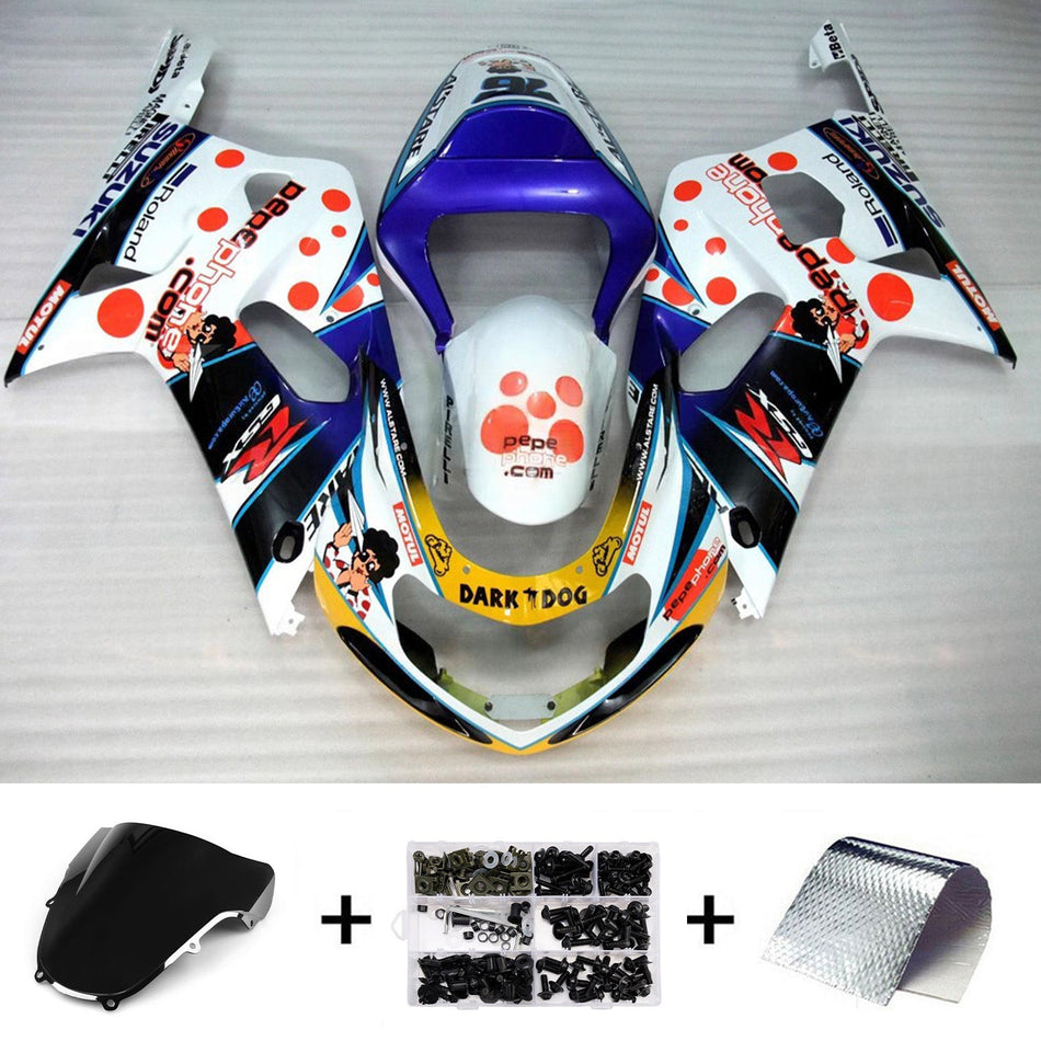 スズキ GSXR1000 2000-2002 K1 K2 用 インジェクションフェアリングキット ボディワーク プラスチック ABS