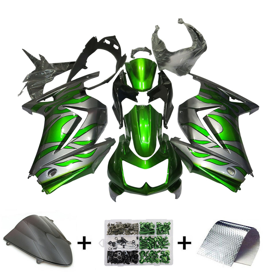 インジェクションフェアリングキット ボディワーク プラスチック ABS カワサキ EX250 Ninja250R 2008-2012 に適合