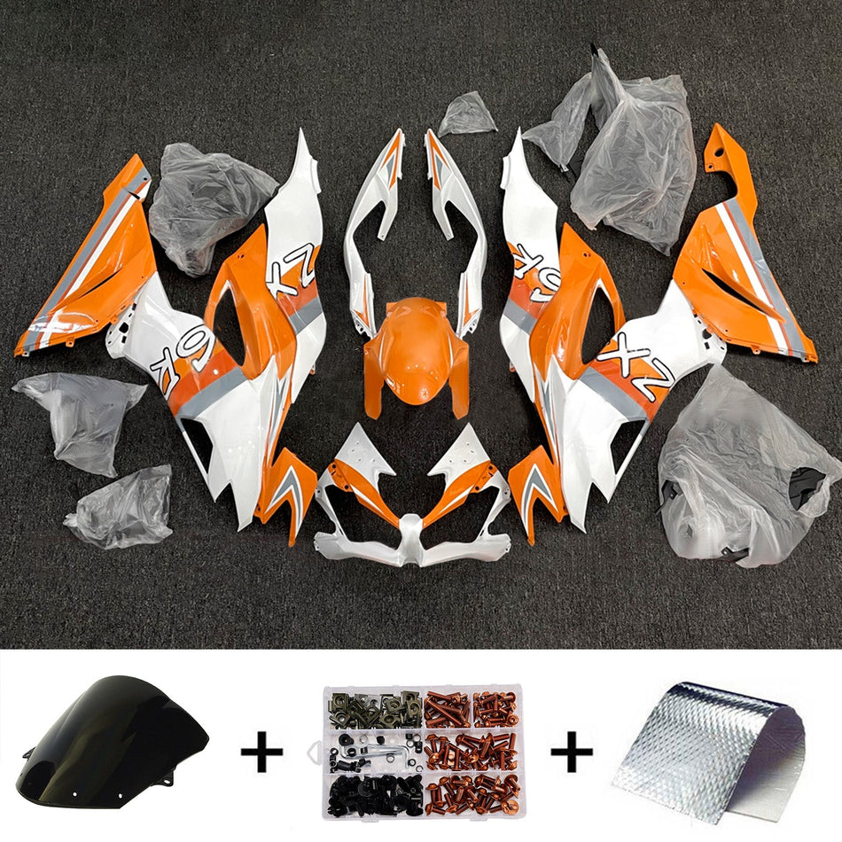 インジェクションフェアリングキット ボディワーク プラスチック ABS カワサキ ZX6R 2019-2023 に適合