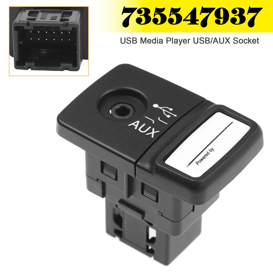 USB メディアプレーヤー USB/AUX ソケット 735547937 フィアット 500 パンダ プント用