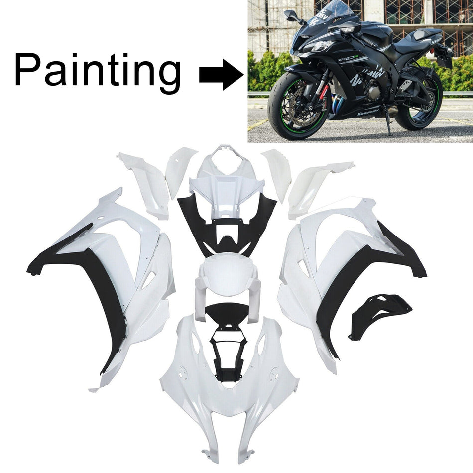 2016-2020 カワサキ ZX10R Amotopart インジェクションフェアリングキット ボディワーク プラスチック ABS #123