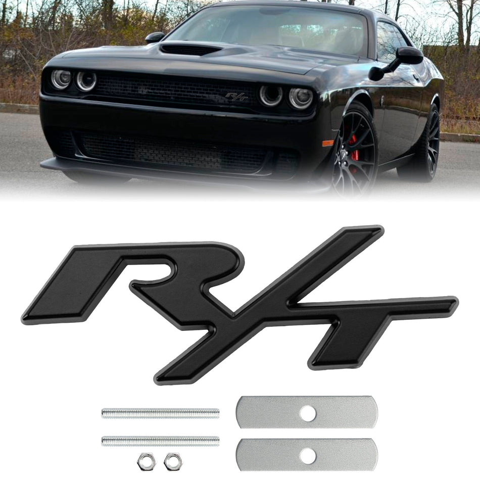 ダッジ チャージャー チャレンジャー用 R/T フロントグリル エンブレム デカール バッジ ブラック