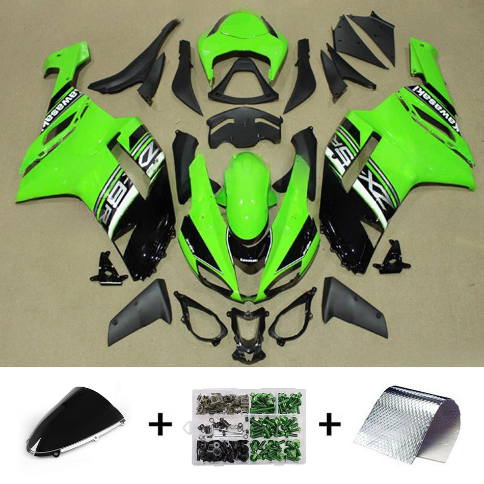 インジェクションフェアリングキット ボディワーク プラスチック ABS カワサキ ZX6R 636 2007-2008 に適合