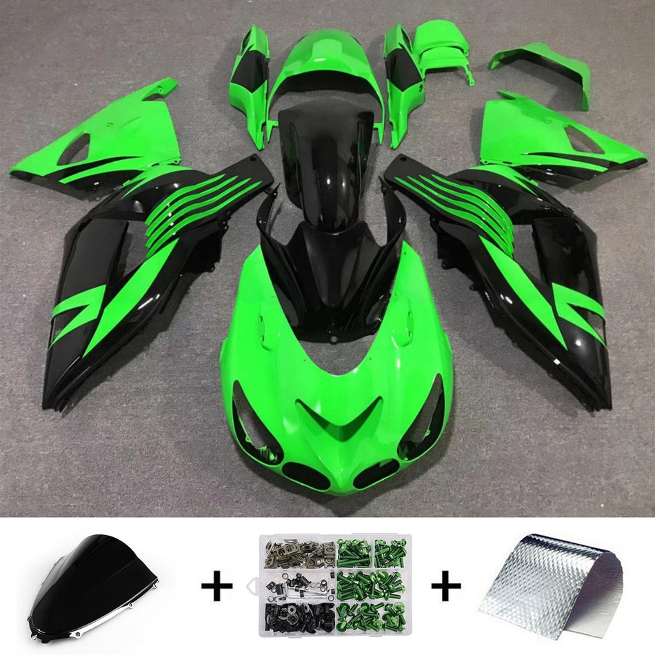 インジェクションフェアリングキット ボディワーク Kawasaki ZX14R ZZR1400 2006-2011 に適合