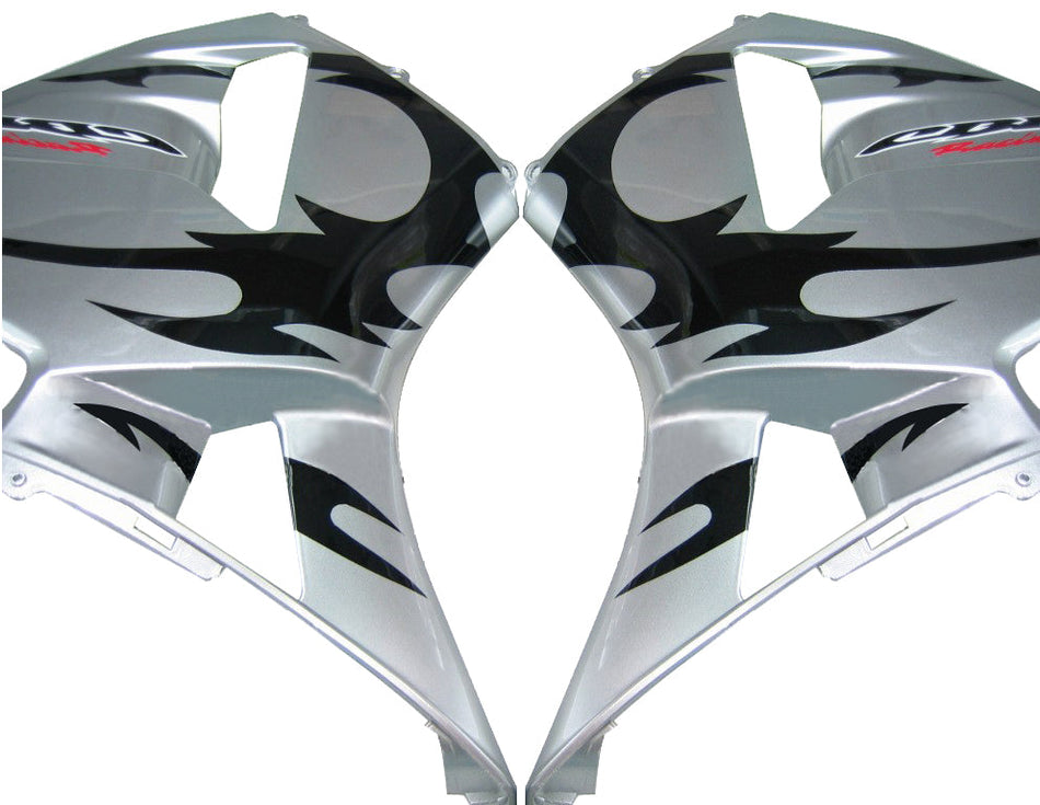 2003-2004 ホンダ CBR 600 RR シルバー &amp; ブラック トライバル タトゥー レーシング フェアリング ジェネリック