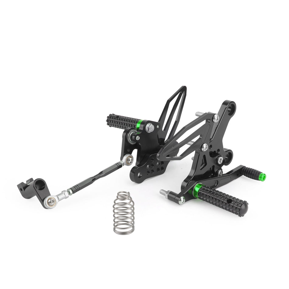 リアセット 調整可能フットペグレスト カワサキ Ninja 250/400 2018-2022 汎用