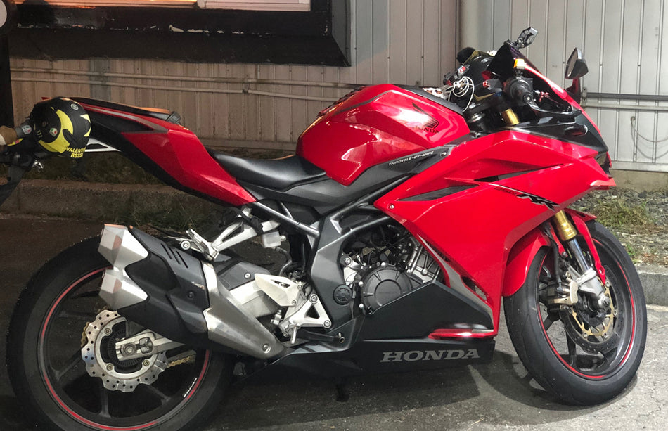 2017-2022 ホンダ CBR250RR 光沢のあるブラックレッドフェアリングキット
