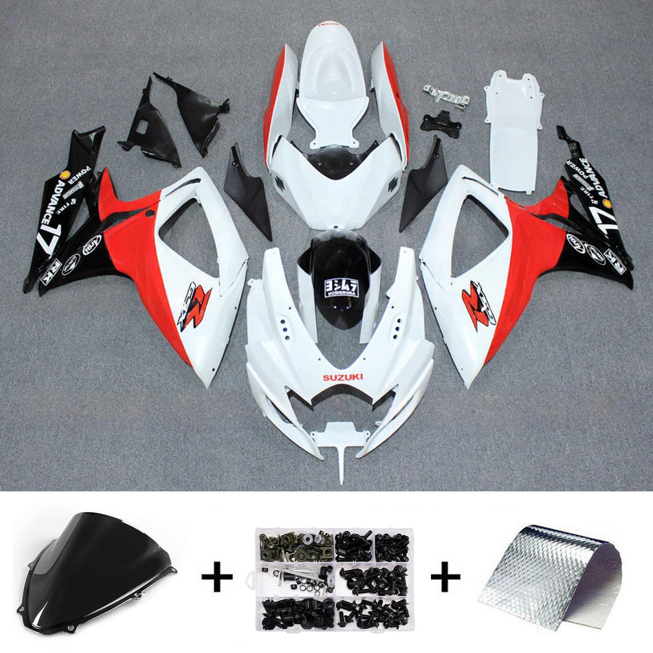 スズキ GSXR 600/750 2006-2007 K6 用 インジェクションフェアリングキット ボディワーク プラスチック ABS