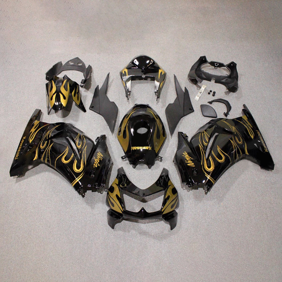 インジェクションフェアリングキット ボディワーク プラスチック ABS カワサキ EX250 Ninja250R 2008-2012 に適合