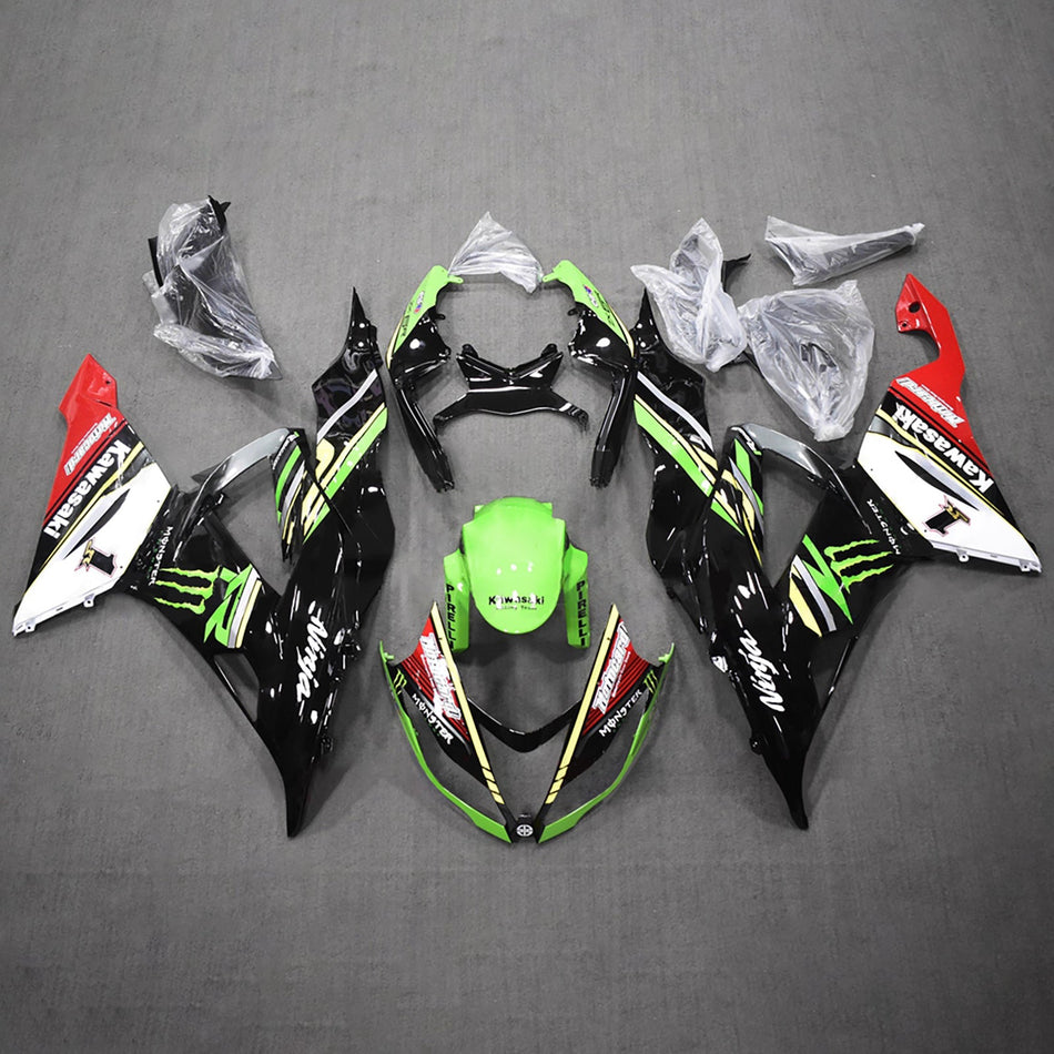 インジェクションフェアリングキット ボディワーク プラスチック ABS カワサキ ZX6R 636 2013-2018 に適合