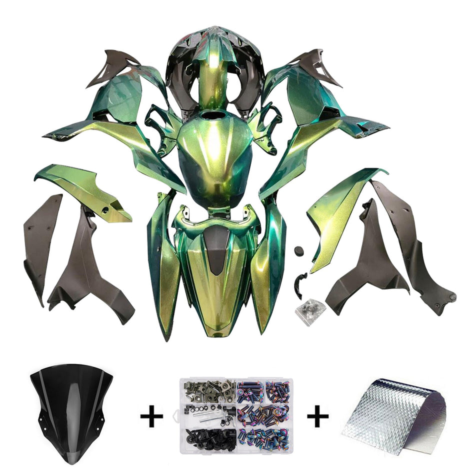 インジェクションフェアリングキット ボディワーク プラスチック ABS カワサキ EX400 Ninja400 2018-2024 に適合