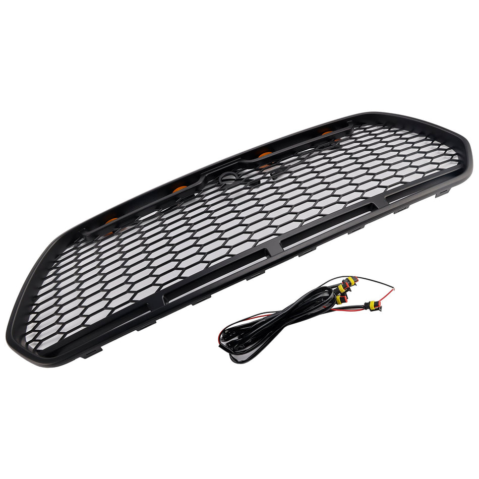 2015-2018 フォード トランジット MK8 ラプター LED マットブラック フロントバンパーグリル