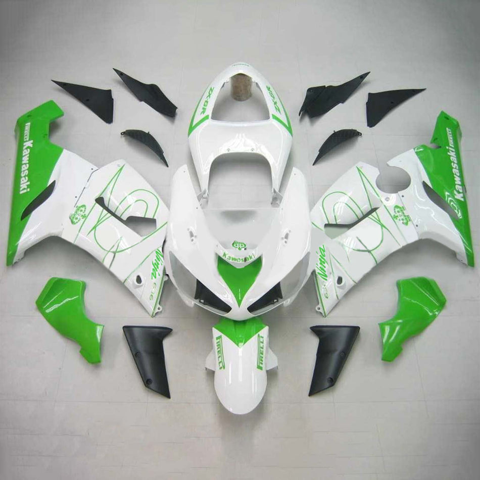 2005-2006 カワサキ ZX6R 636 Amotopart インジェクションフェアリングキット ボディワーク プラスチック ABS #126