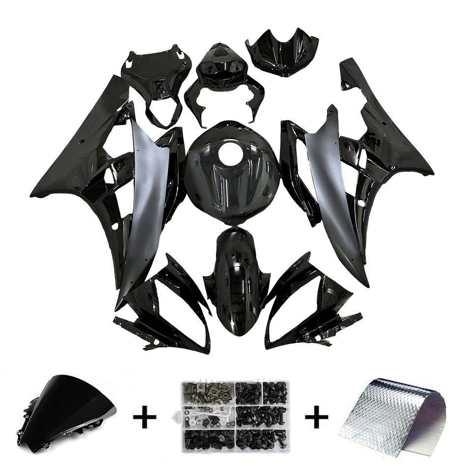 インジェクションフェアリングキット ボディワーク プラスチック ABS ヤマハ YZFR6 YZF-R6 2006-2007用