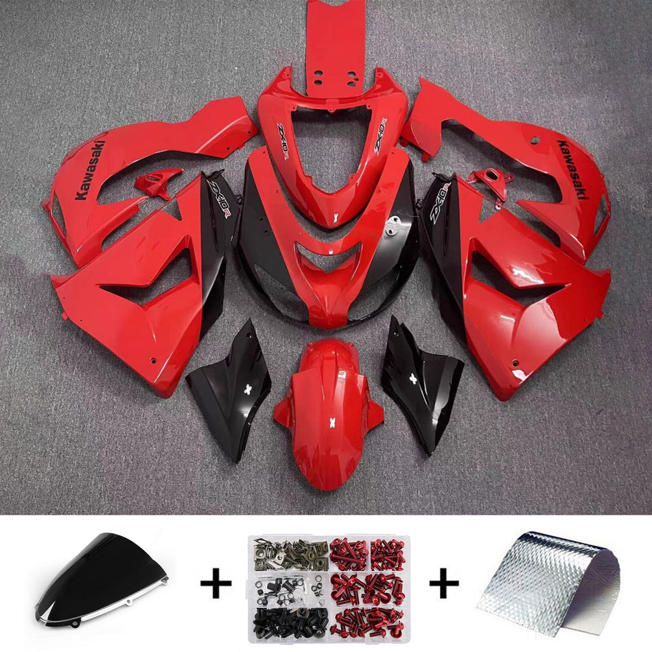 インジェクションフェアリングキット ボディワーク プラスチック ABS カワサキ ZX10R 2006-2007 に適合