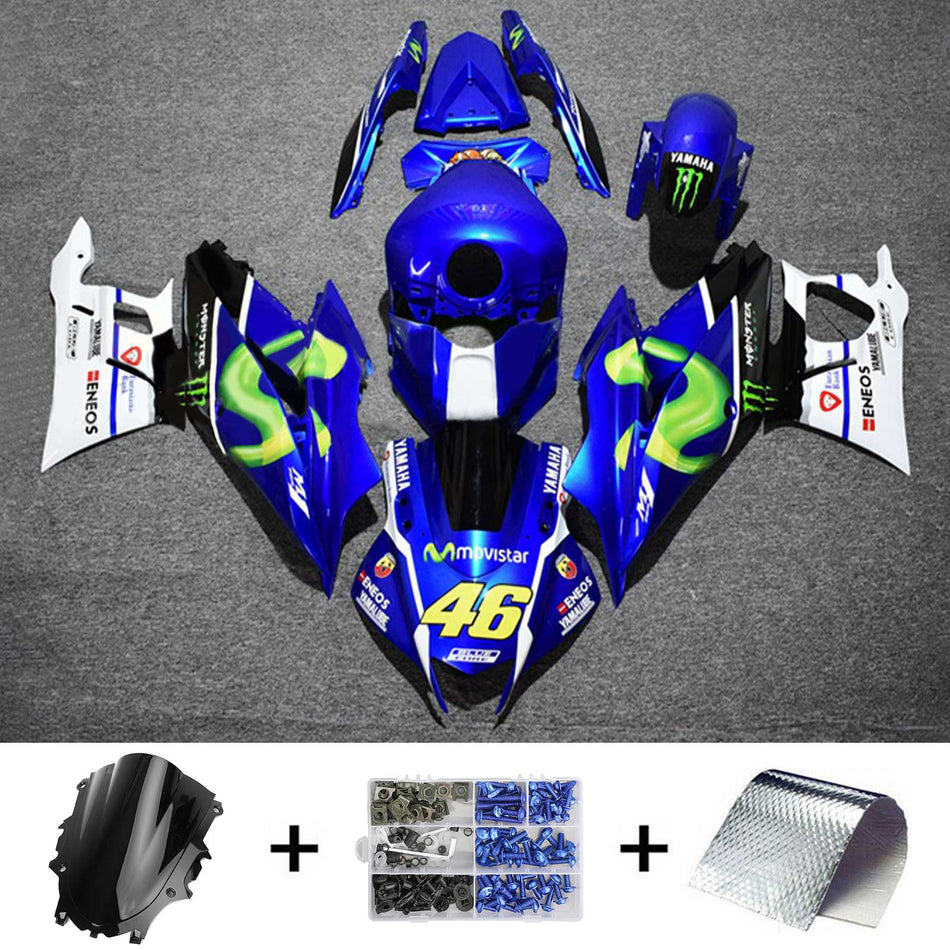 2019-2021 ヤマハ YZF-R3 R25 Amotopart インジェクションフェアリングキット ボディワーク プラスチック ABS #121