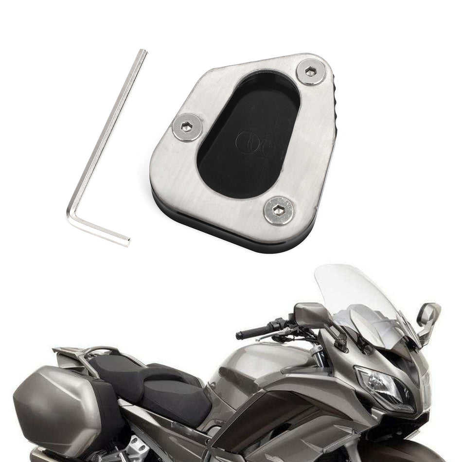 キックスタンド サイドスタンド 拡大プレート パッド YAMAHA FJR1300 2006-2017 ブラック 汎用