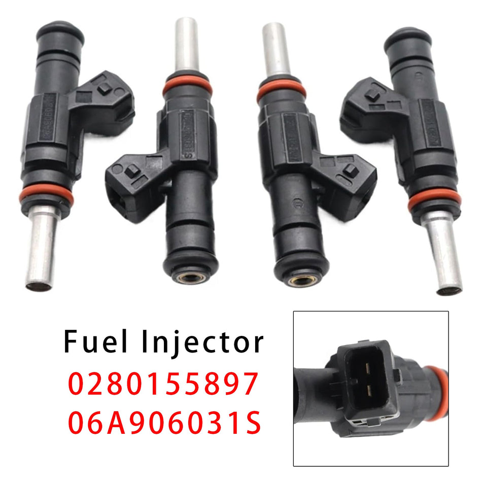 VW ゴルフ IV アウディ TT A3 シート 1.8T 0280155897 06A906031S 用燃料インジェクター 4個