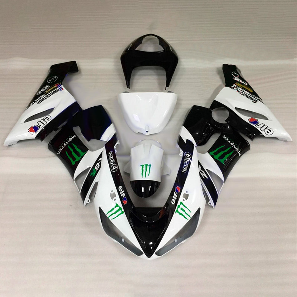 インジェクションフェアリングキット ボディワーク プラスチック ABS カワサキ ZX6R 636 2005-2006 に適合