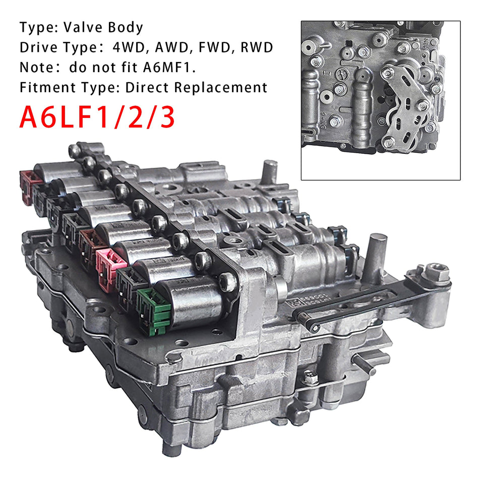 2011-2017 ヒュンダイ アゼラ トランスミッションバルブボディ A6LF1/2/3 ソレノイド付き