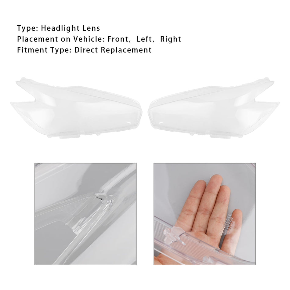 2015-2018年式 日産ムラーノ 左+右フロントヘッドライト クリアレンズカバー