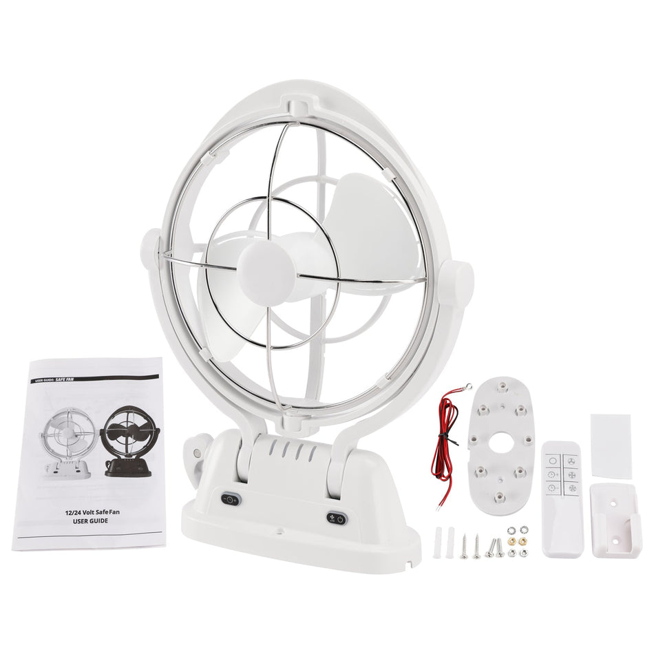 12V/24V自動検知式低消費電力ファン（ボート・RV用、ホワイト）
