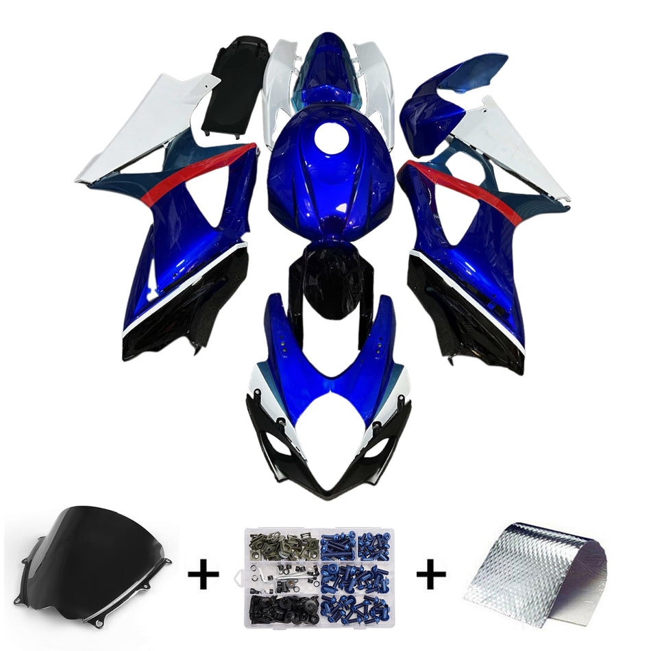 スズキ GSXR1000 2007-2008 K7 用 インジェクションフェアリングキット ボディワーク プラスチック ABS