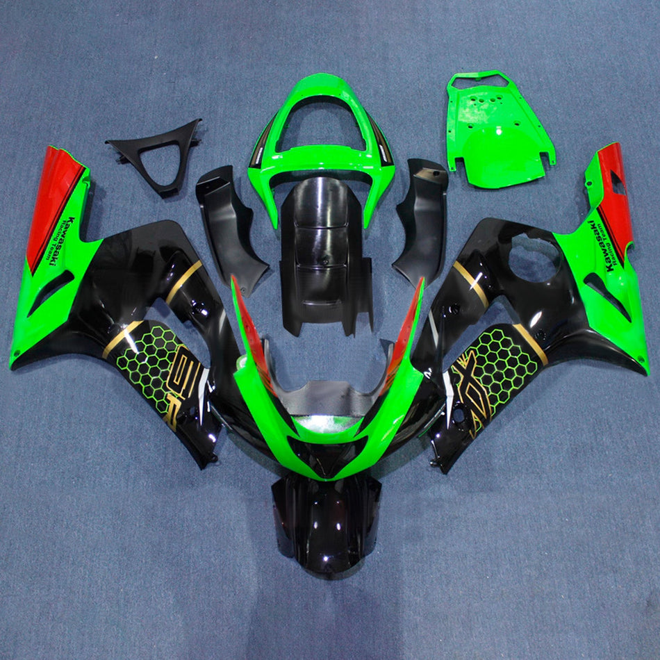 インジェクションフェアリングキット ボディワーク プラスチック ABS カワサキ ZX6R 636 2003-2004 に適合