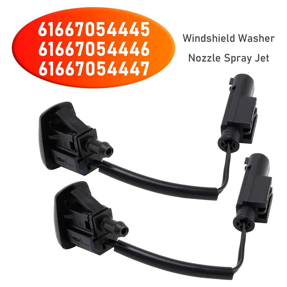 BMW E63 E64 645Ci 650i 2個 フロントガラスウォッシャーノズル スプレージェット 61667054445
