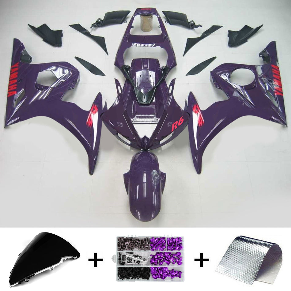 2003-2004 ヤマハ YZF 600 R6 2006-2009 R6S Amotopart インジェクションフェアリングキット ボディワーク プラスチック ABS #123