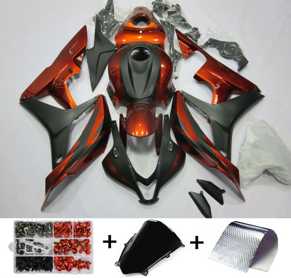 2007-2008 ホンダ CBR600RR フェアリング オレンジ&amp;ブラック キット