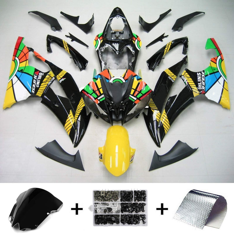 2008-2016 ヤマハ YZF 600 R6 インジェクションフェアリングキット ボディワーク プラスチック ABS #156