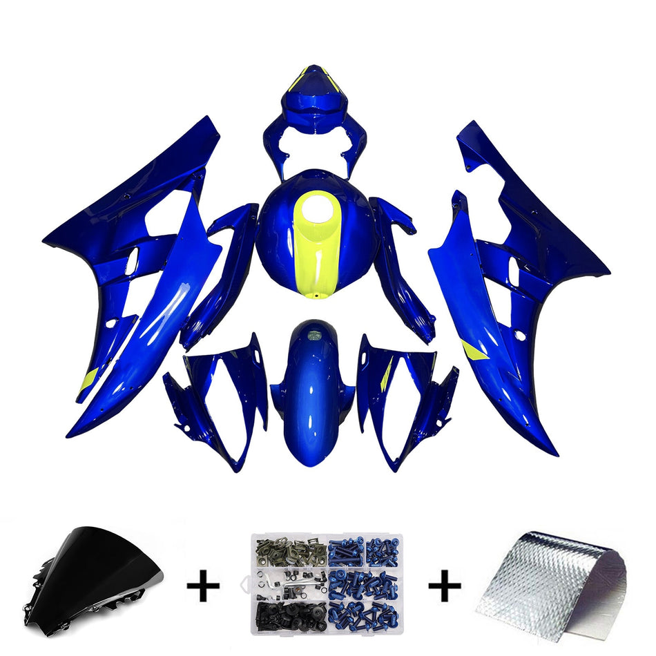 インジェクションフェアリングキット ボディワーク プラスチック ABS ヤマハ YZFR6 YZF-R6 2006-2007用