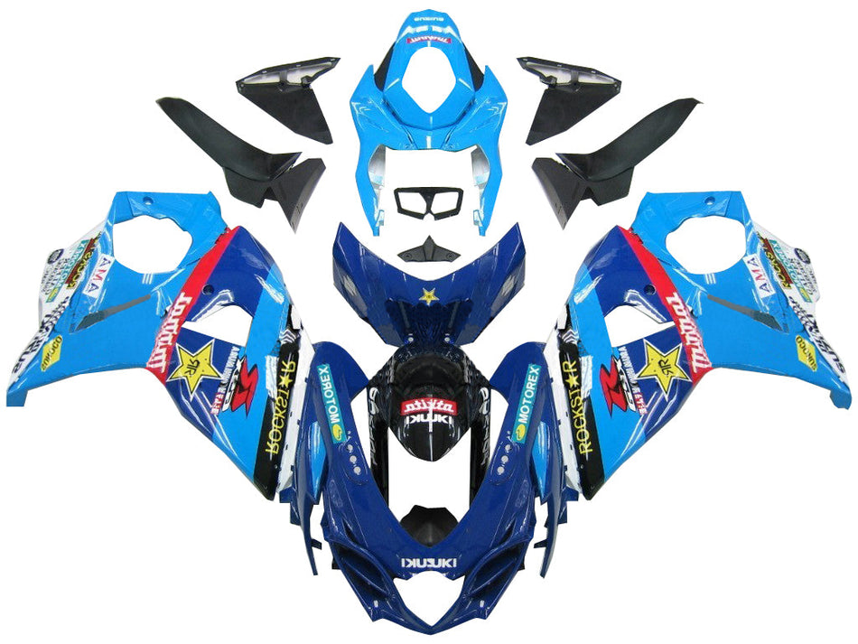 2009-2016 スズキ GSXR 1000 ブルー ロックスター レーシング フェアリング ジェネリック